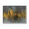 Stupell Industries Black & Gold Abstract Fire Wall Art in Gray Frame